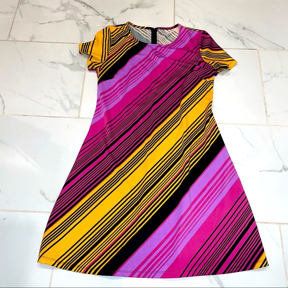 Chevron Printed Shift Dress